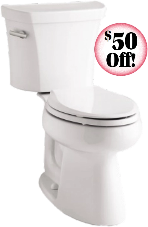 $50 off Kohler Highline comfort Height™ toilet